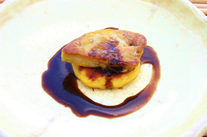 <br /><br />フォワグラのソテーと焼きニョッキ<br />バルサミコソース