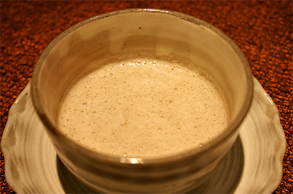 <br /><br />セープ茸とシャンピニヨン ド パリのスープ<br />カプチーノ仕立て